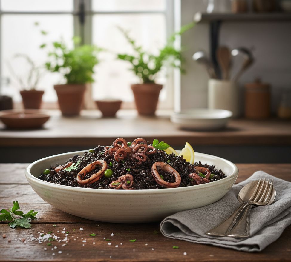 Arroz con Calamares en su Tinta
