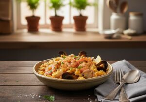 Arroz con Mariscos al Estilo Risotto