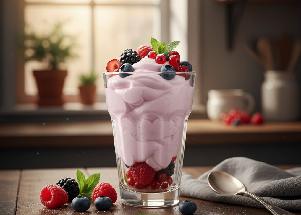Crema de Mascarpone con Frutos del Bosque con robot del lidl monsieur cuisine