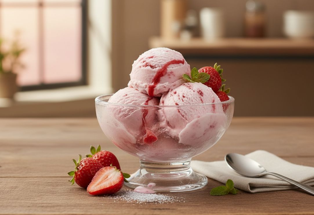 Helado de Fresa y Yogur