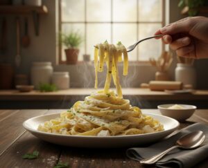 Pasta al Estilo Alfredo monsier cuisine robot del lidl