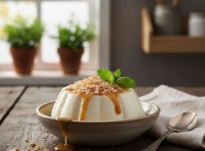 puding de coco con leche condensada en monsieur cuisine el robot del lidl