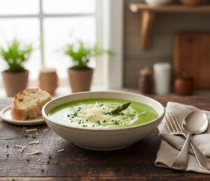 Deliciosa Sopa de Espárragos Trigueros y Queso Parmesano en Monsieur Cuisine Sopa de Espárragos Trigueros y Queso Parmesano en Monsieur Cuisine