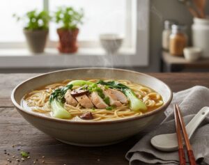 Sopa de Fideos Chinos con Pollo: Deliciosa y Reconfortante en tu Monsieur Cuisine sopa de fideos chinos con pollo en monsieur cuisine el robot del lidl