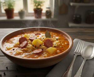 Sopa de Patata, Col y Chorizo en tu Robot de Cocina Monsieur Cuisine robot del lidl