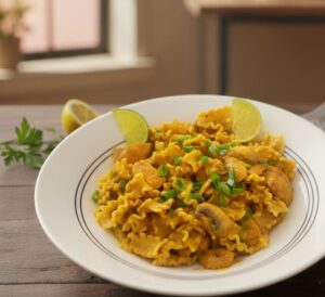 tallarines con salsa de coco y curry rojo monsieur cuisine robot del lidl